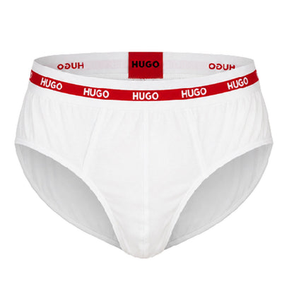 Red - Side - Hugo Mens Stretch Briefs (Pack of 3)