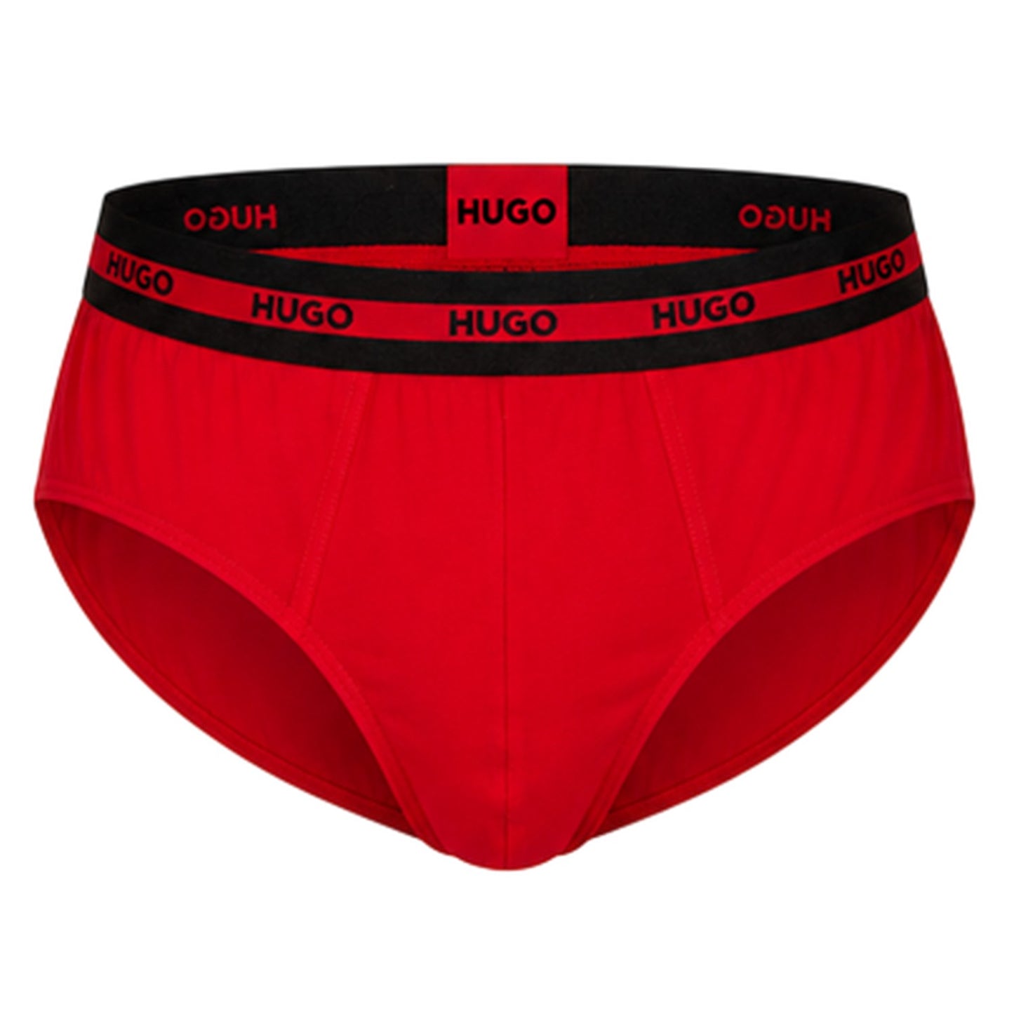 Red - Lifestyle - Hugo Mens Stretch Briefs (Pack of 3)