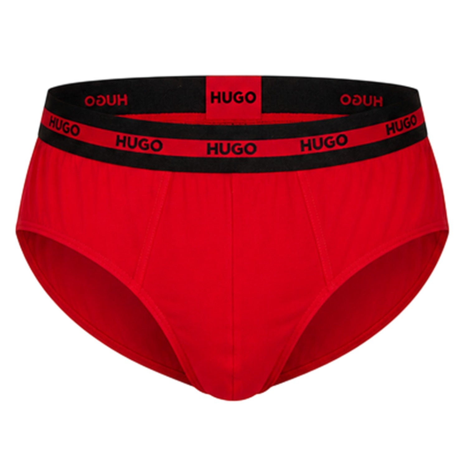 Red - Lifestyle - Hugo Mens Stretch Briefs (Pack of 3)