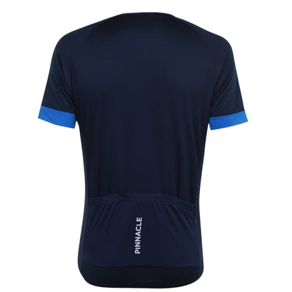 Navy - Back - Pinnacle Mens Race Short-Sleeved Cycling Jersey