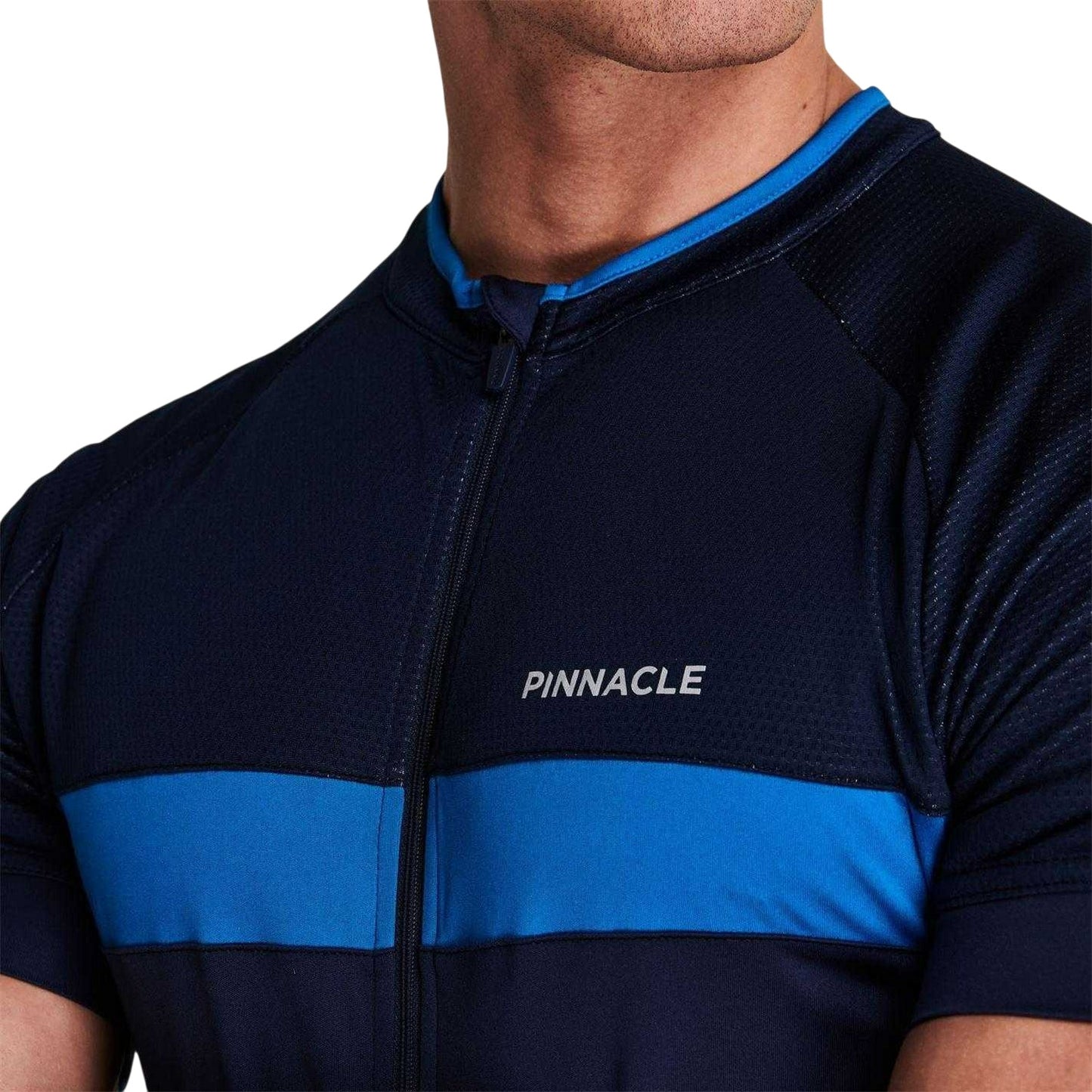 Navy - Side - Pinnacle Mens Race Short-Sleeved Cycling Jersey