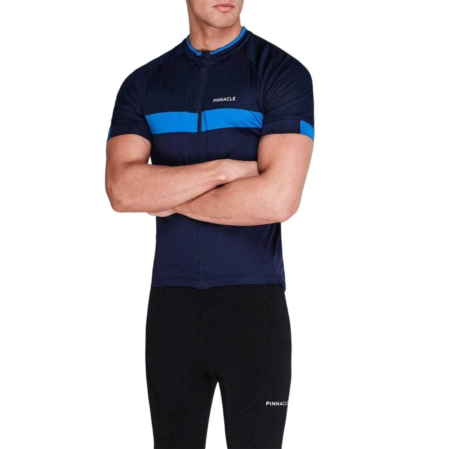 Navy - Pack Shot - Pinnacle Mens Race Short-Sleeved Cycling Jersey