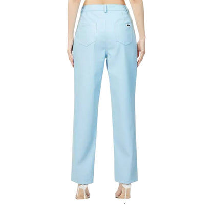 Blue - Back - AmyLynn Womens-Ladies Straight Trousers