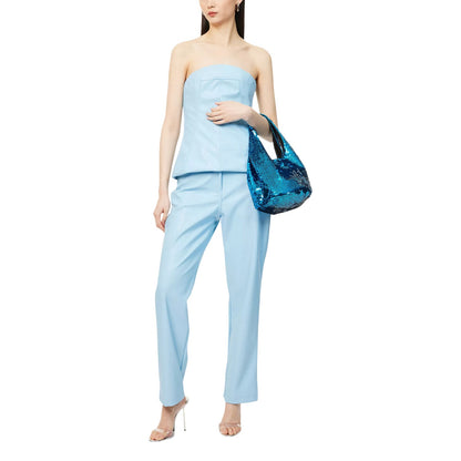 Blue - Pack Shot - AmyLynn Womens-Ladies Straight Trousers