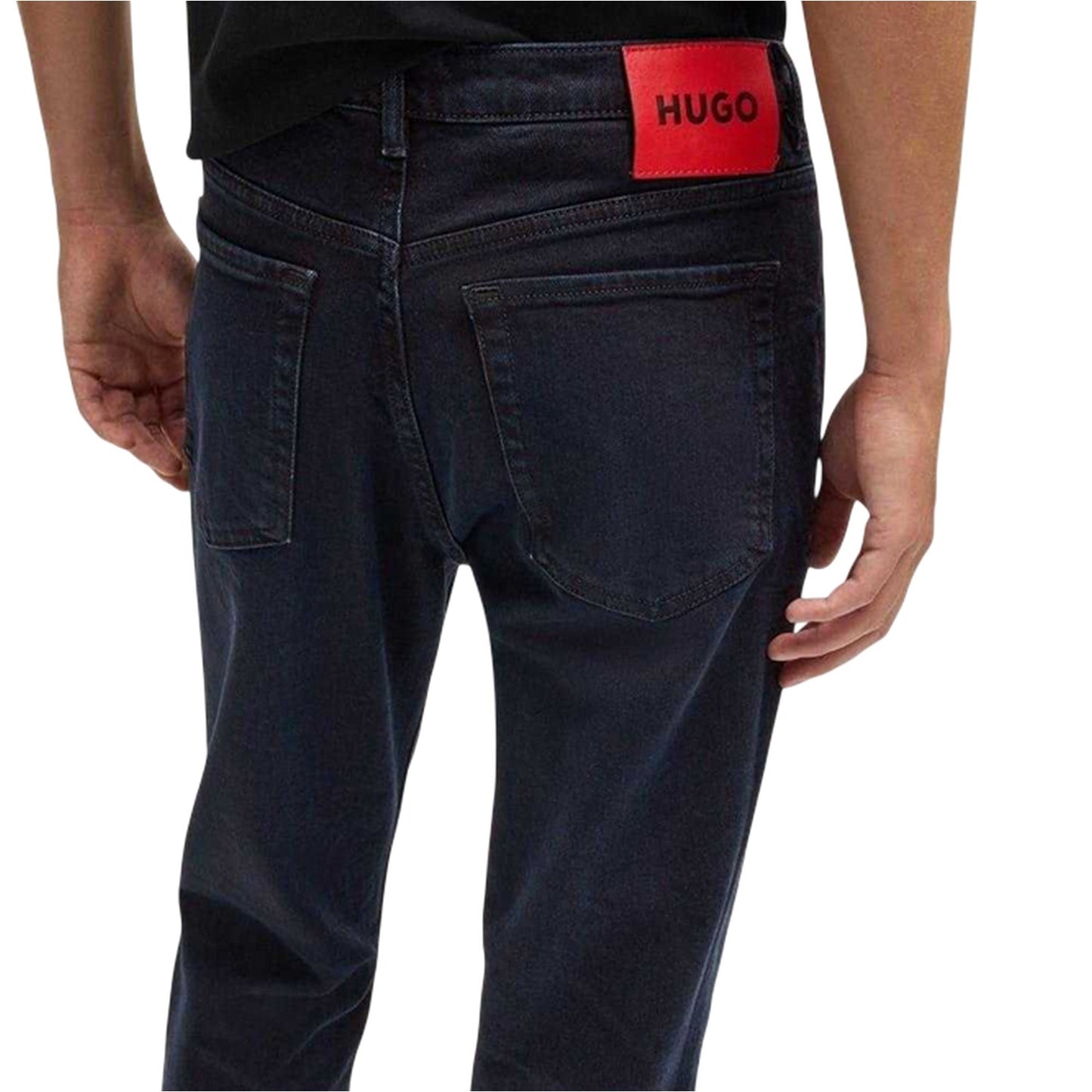 Dark Blue - Lifestyle - Hugo Mens 5 Pockets Tapered Jeans