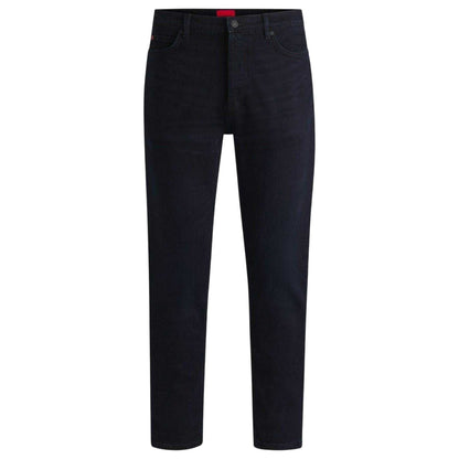 Dark Blue - Front - Hugo Mens 5 Pockets Tapered Jeans