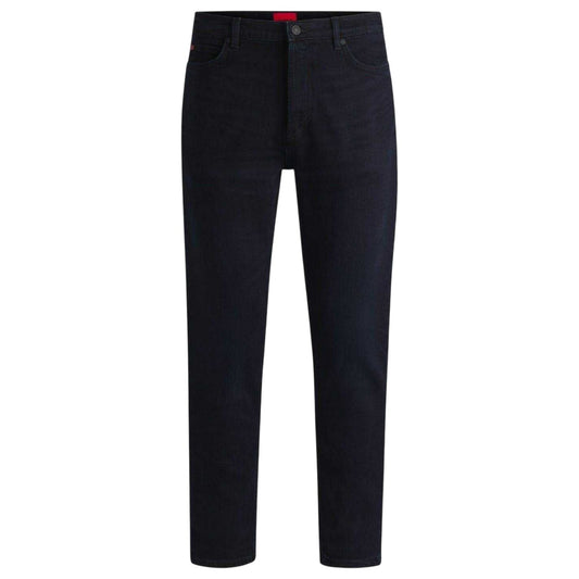 Dark Blue - Front - Hugo Mens 5 Pockets Tapered Jeans