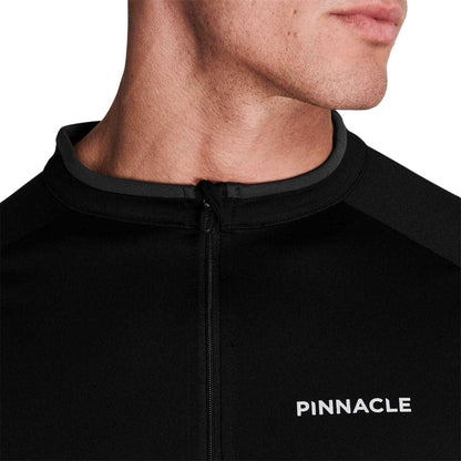 Black - Side - Pinnacle Mens Logo Long-Sleeved Cycling Jersey