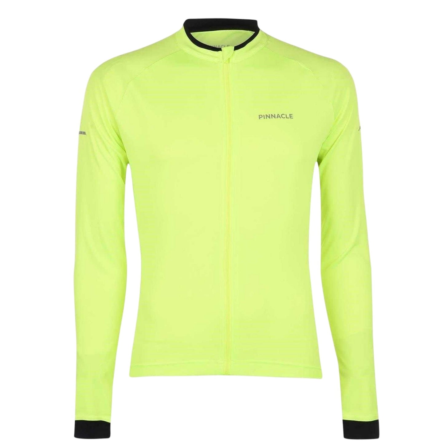 Yellow - Front - Pinnacle Mens Logo Long-Sleeved Cycling Jersey