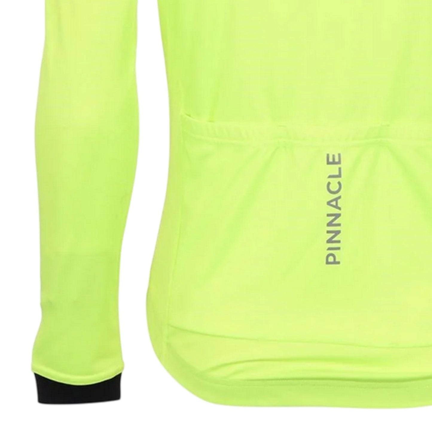 Yellow - Side - Pinnacle Mens Logo Long-Sleeved Cycling Jersey