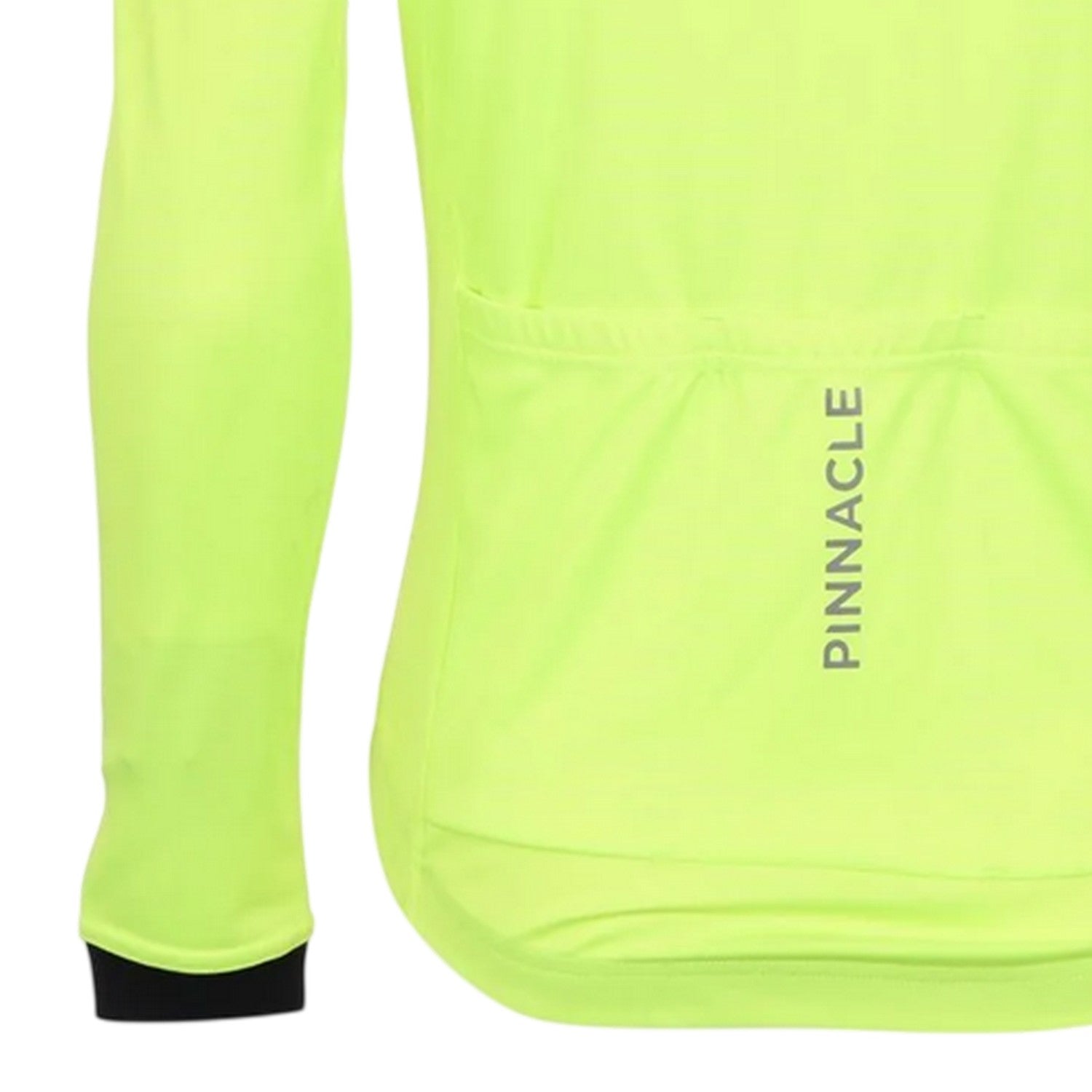 Yellow - Side - Pinnacle Mens Logo Long-Sleeved Cycling Jersey