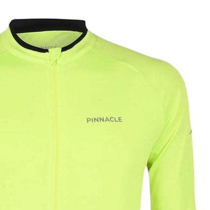 Yellow - Lifestyle - Pinnacle Mens Logo Long-Sleeved Cycling Jersey