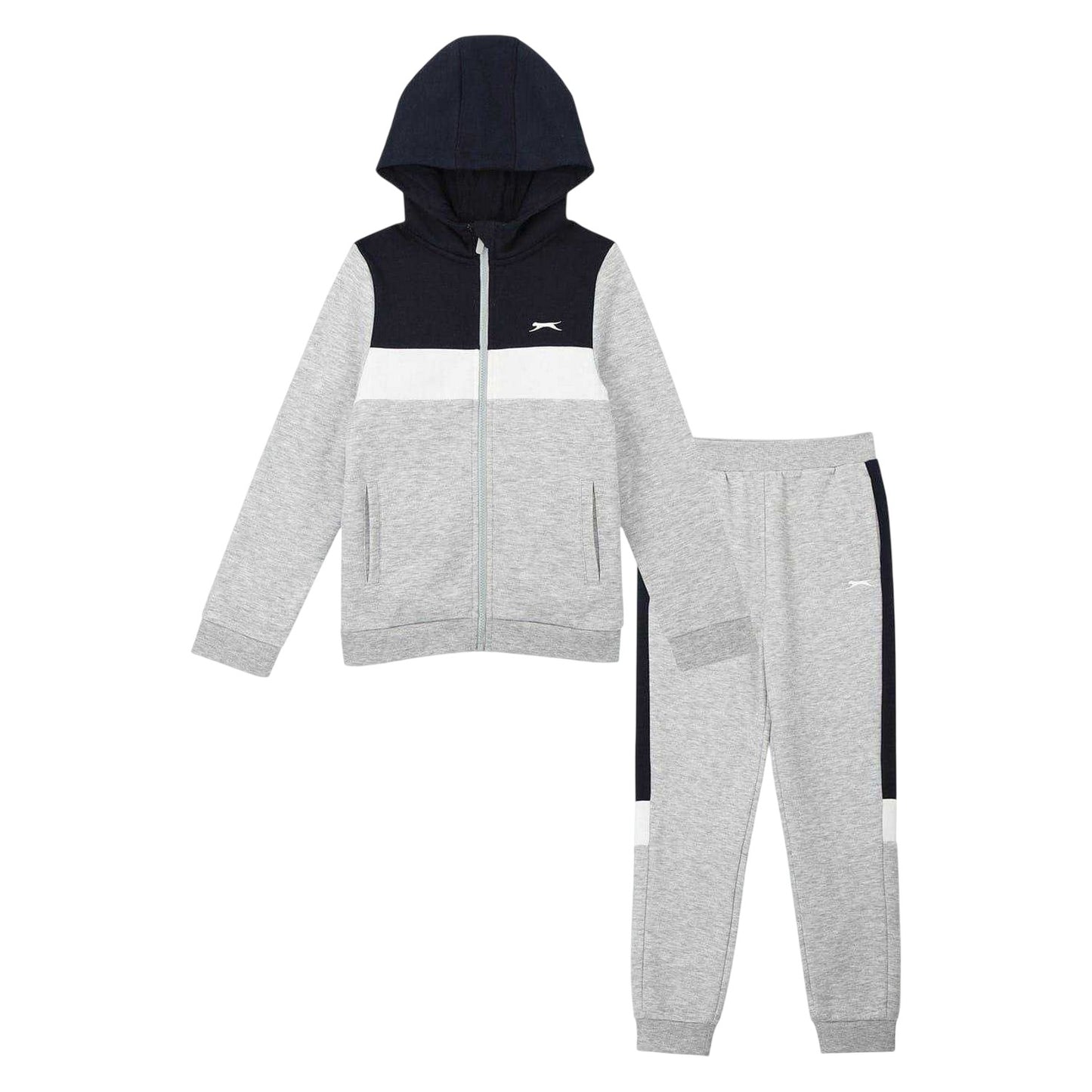 Navy - Front - Slazenger Boys Tracksuit Set