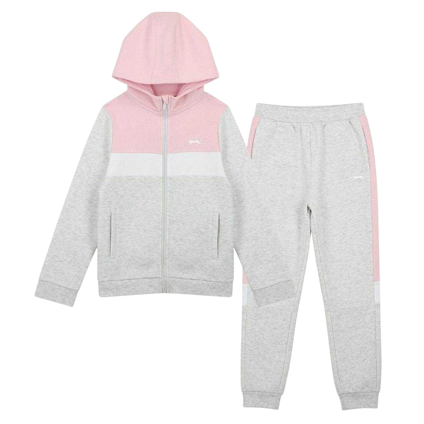 Pink - Front - Slazenger Boys Tracksuit Set