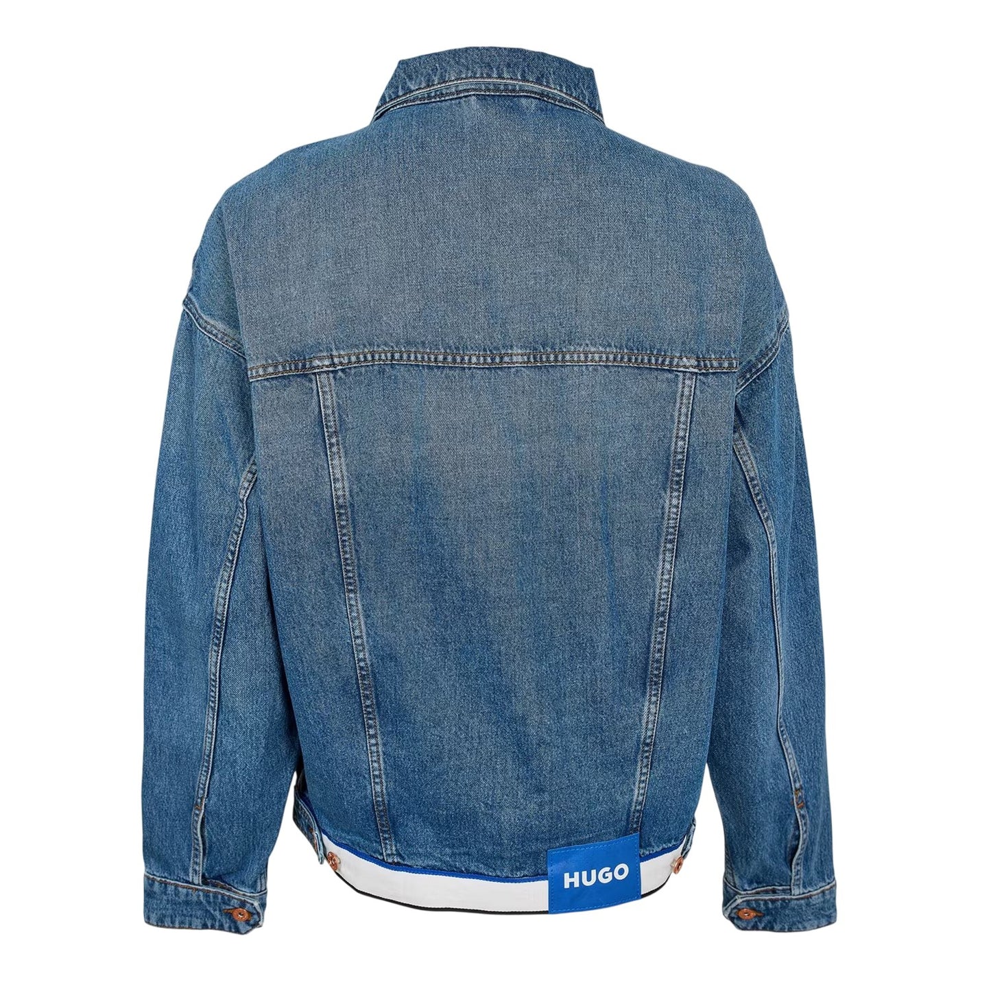 Medium Blue - Back - Hugo Mens Corso Denim Jacket