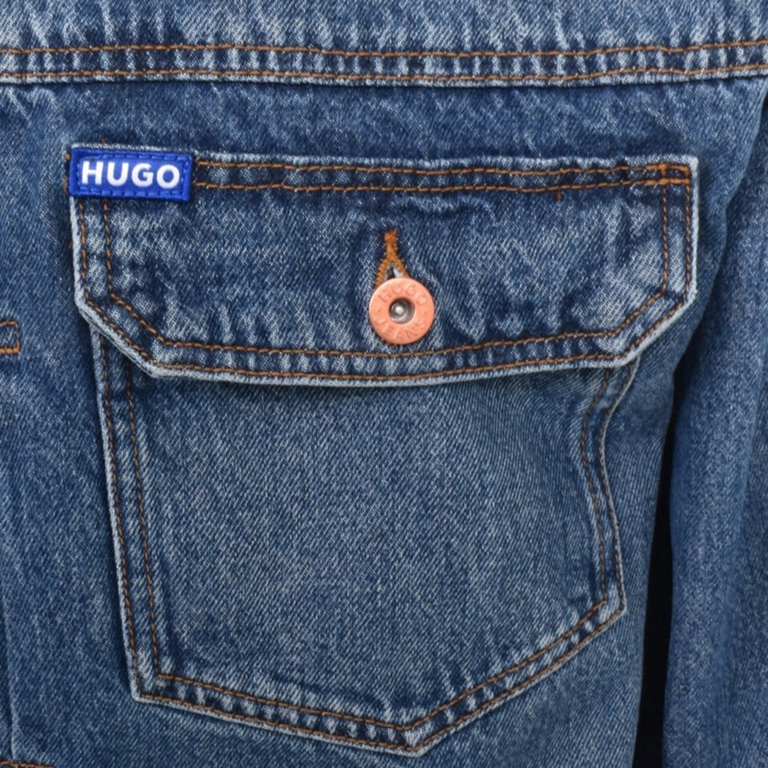 Medium Blue - Side - Hugo Mens Corso Denim Jacket