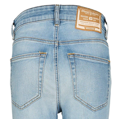 Blue Denim - Lifestyle - Diesel Womens-Ladies 5 Pockets Straight Leg Jeans