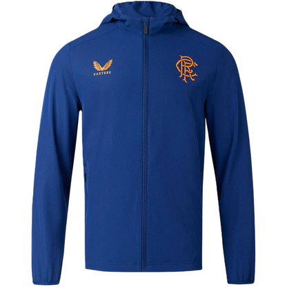 Lapis Blue - Front - Castore Mens Rangers FC Hooded Jacket
