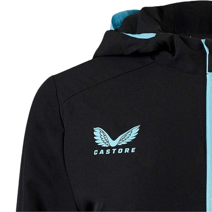 Black-Blue - Side - Castore Womens-Ladies Rangers FC Hooded Jacket
