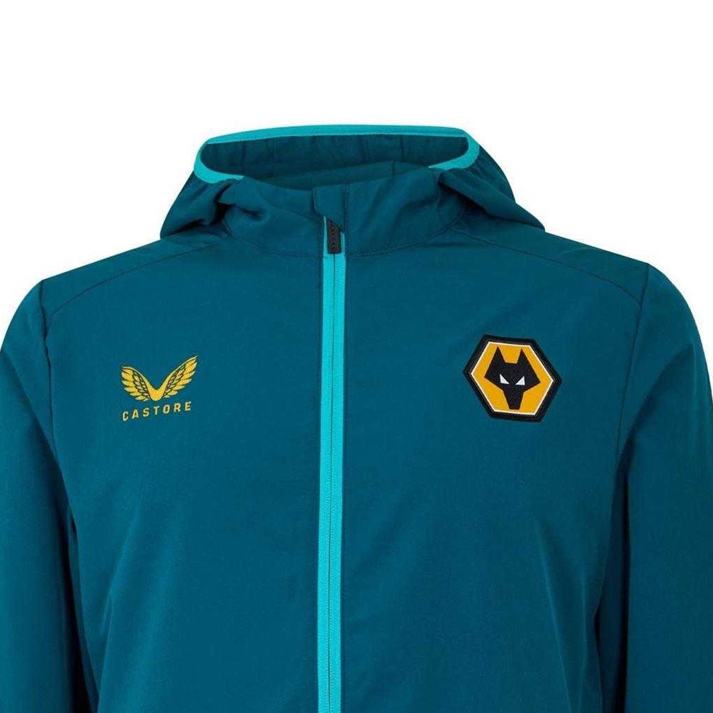 Bay Blue - Side - Castore Unisex Adult Wolverhampton Wanderers FC Hooded Jacket
