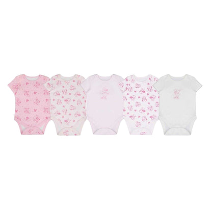 Pink - Front - Disney Baby Minnie Mouse Bodysuit (Pack of 5)