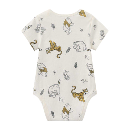 Beige - Back - Winnie the Pooh Baby Cotton Bodysuit (Pack of 5)