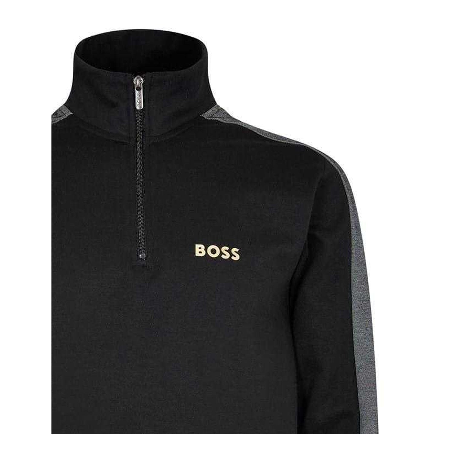 Black-Gold - Side - Boss Mens Regular Track Jacket