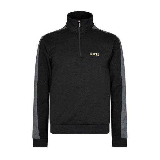 Black-Gold - Front - Boss Mens Regular Track Jacket