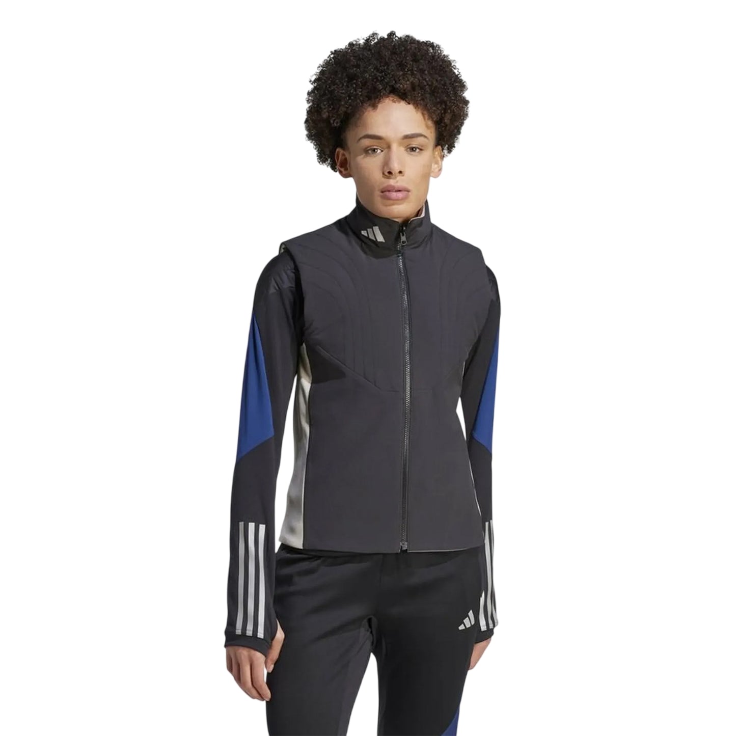 Black - Side - Adidas Womens-Ladies Tiro 23 Windproof Gilet