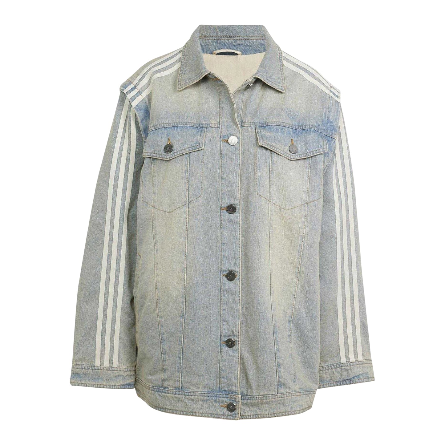 Light Denim - Front - Adidas Womens-Ladies Originals Denim Jacket
