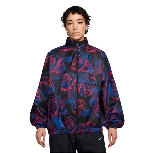 Black - Front - Nike Womens-Ladies Essential England Windrunner Jacket