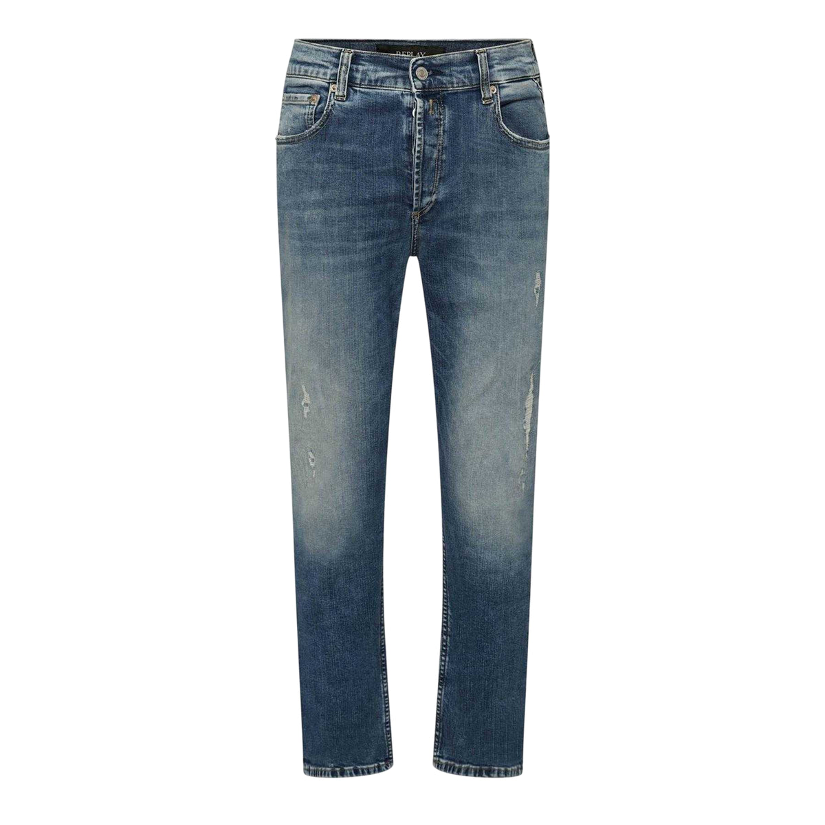 Blue - Front - Replay Womens-Ladies Straight Leg Jeans