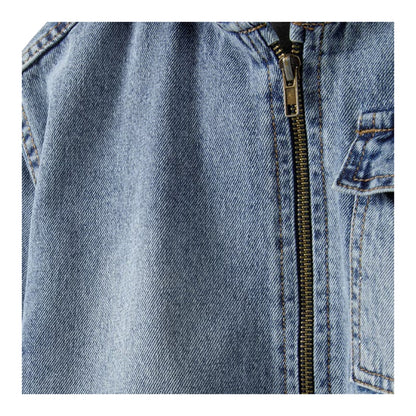 Blue Denim Stonewash - Side - Minoti Boys Denim Jacket