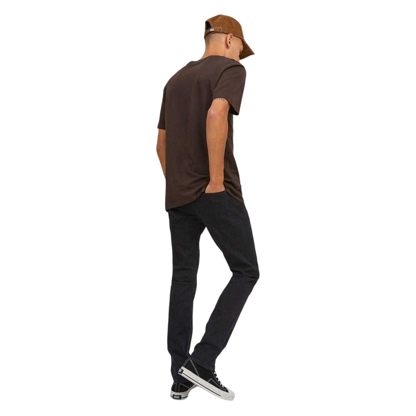 Black Denim - Back - Jack And Jones Mens Glenn Slim Jeans