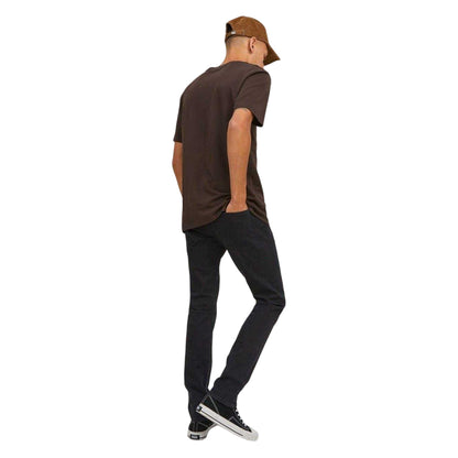 Black Denim - Back - Jack And Jones Mens Glenn Slim Jeans