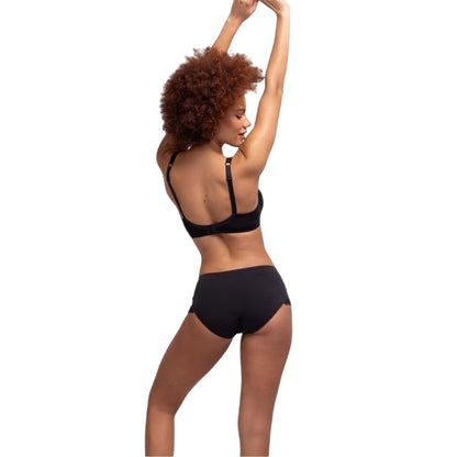 Black - Back - Dorina Womens-Ladies Cotton Bra