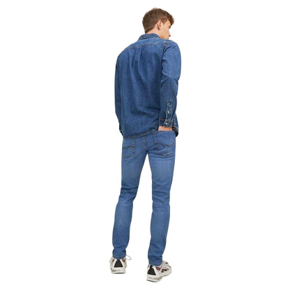 Blue Denim - Back - Jack And Jones Mens Glenn Slim Jeans