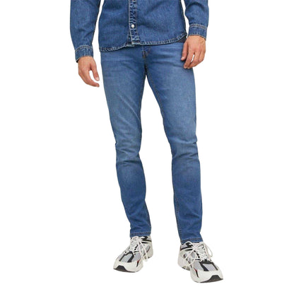 Blue Denim - Front - Jack And Jones Mens Glenn Slim Jeans