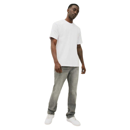 Chalk Grey - Side - True Religion Mens Denim Straight Jeans