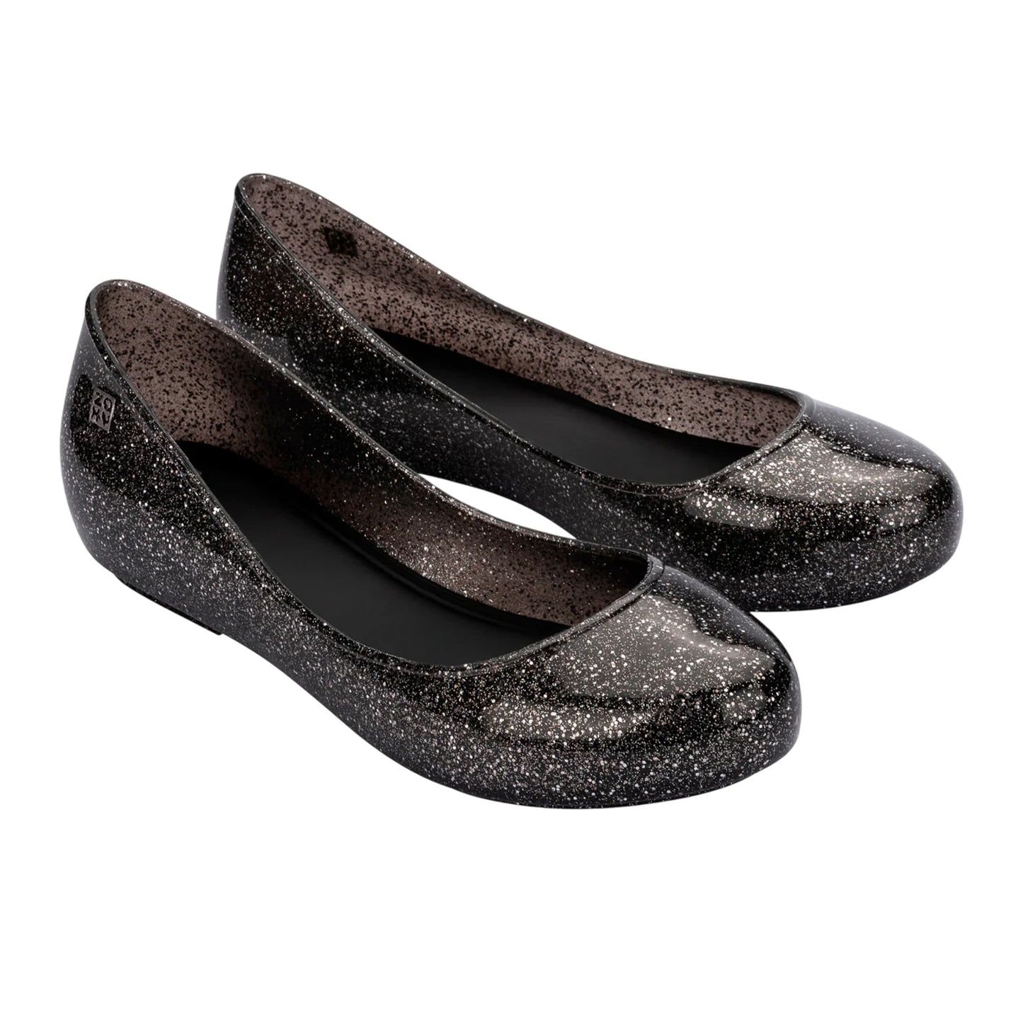 Black - Back - Zaxy Womens-Ladies Glitter Ballet Flats