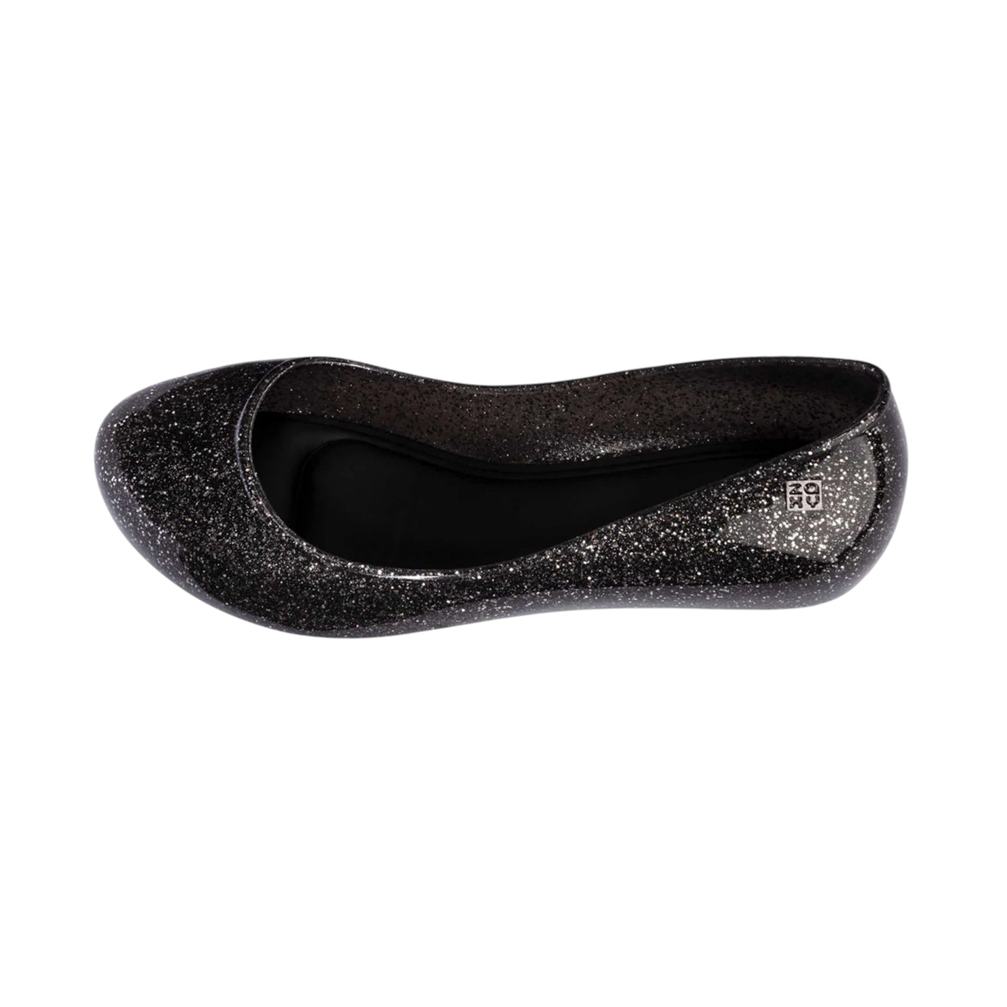Black - Side - Zaxy Womens-Ladies Glitter Ballet Flats