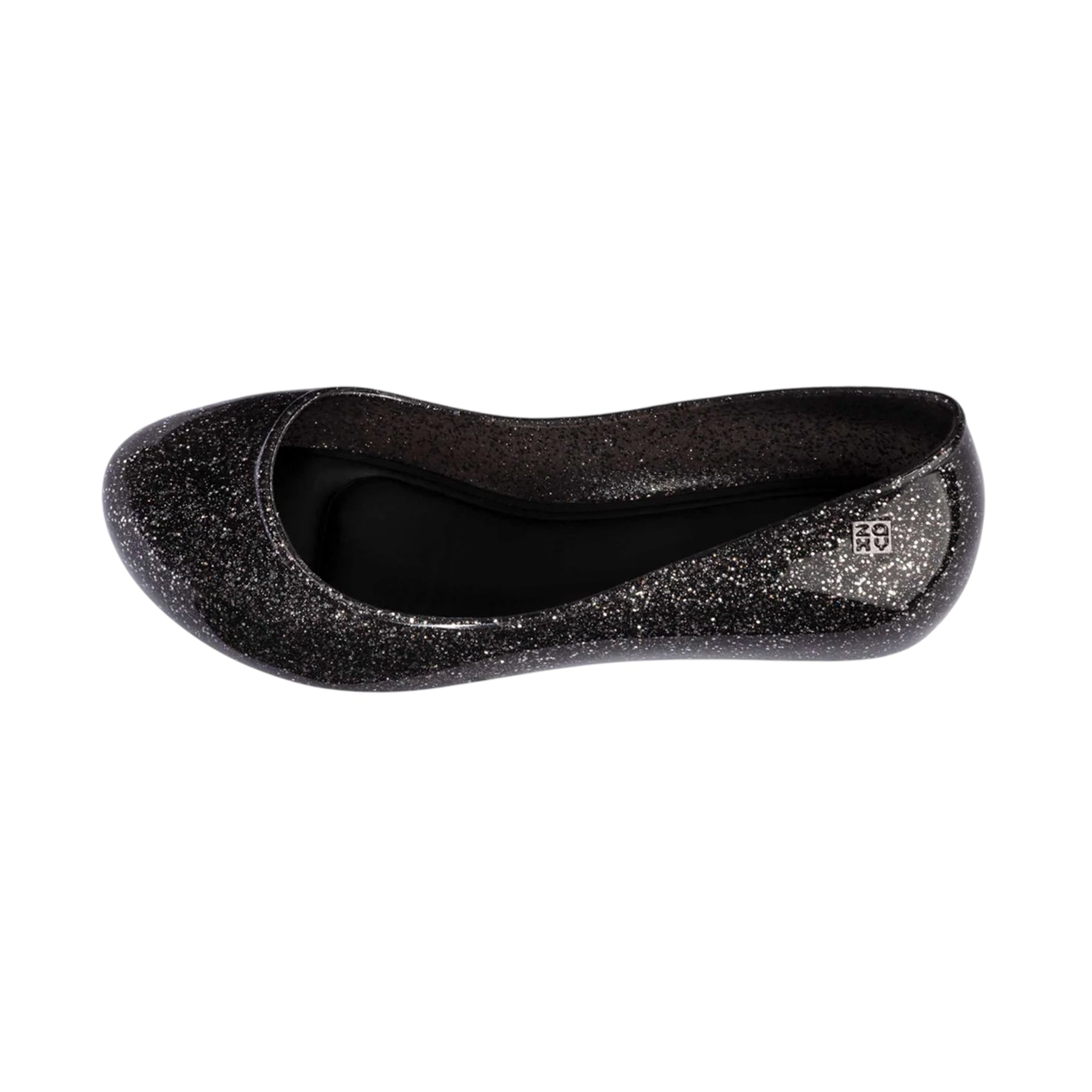 Black - Side - Zaxy Womens-Ladies Glitter Ballet Flats