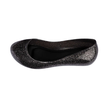 Black - Side - Zaxy Womens-Ladies Glitter Ballet Flats
