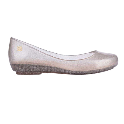 Clear - Front - Zaxy Womens-Ladies Glitter Ballet Flats
