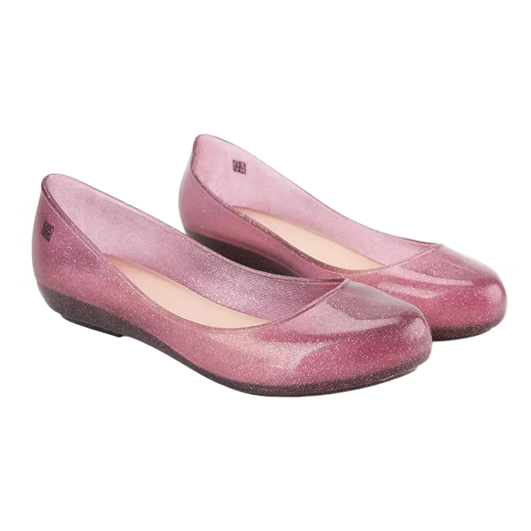 Nude - Side - Zaxy Womens-Ladies Glitter Ballet Flats