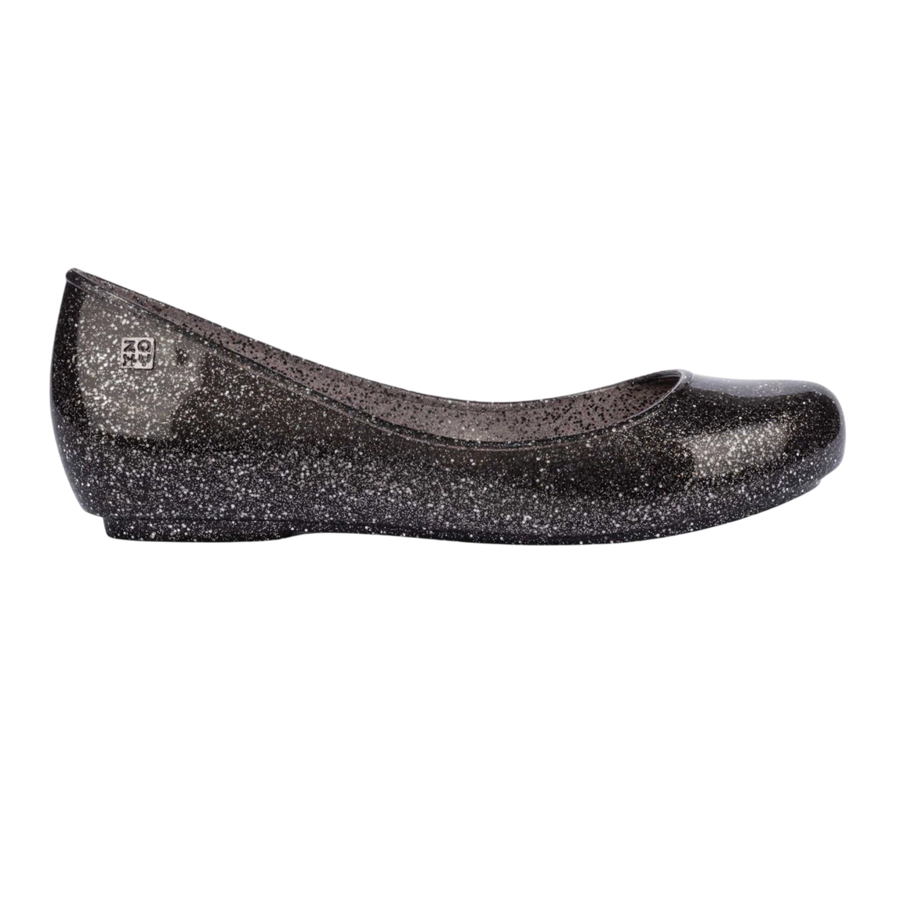 Black - Front - Zaxy Womens-Ladies Glitter Ballet Flats