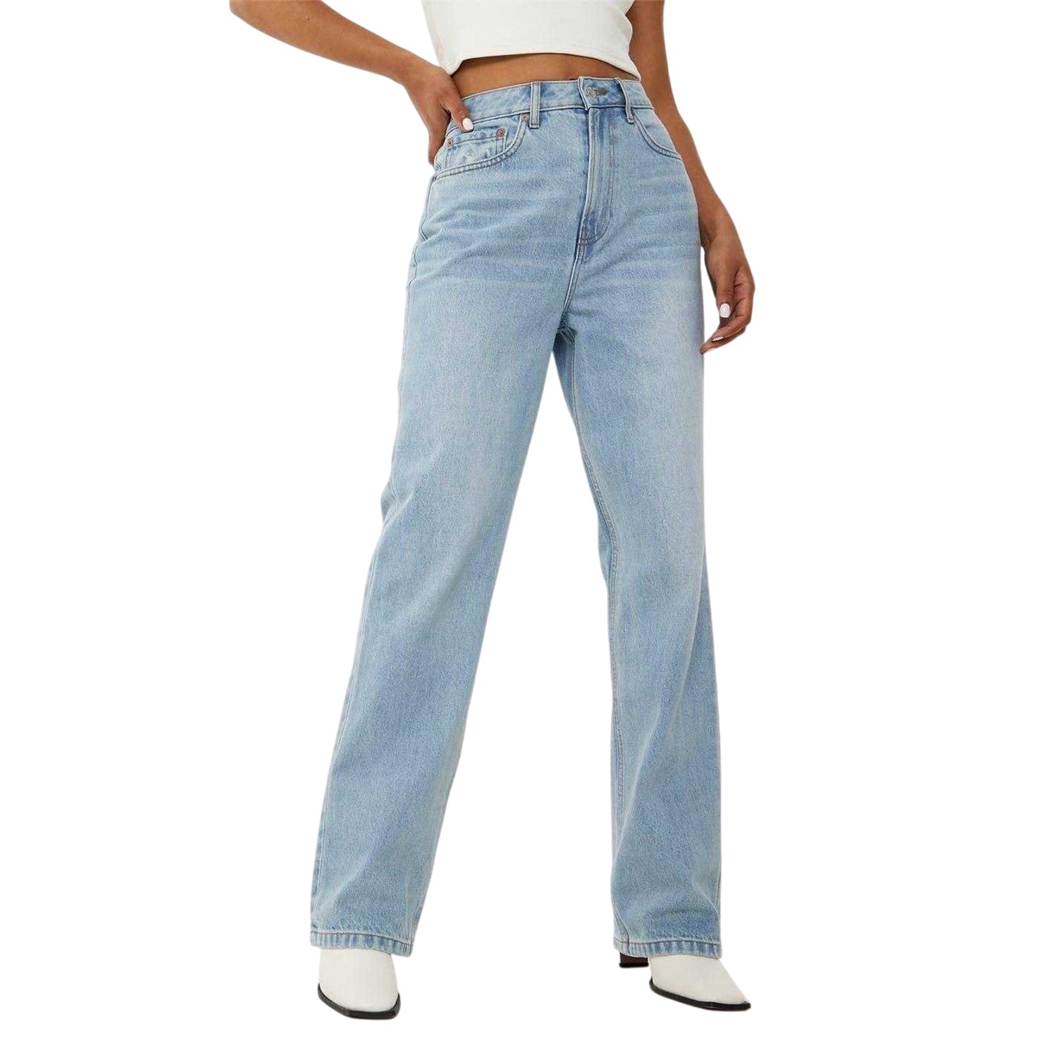 Light Wash - Front - Jack Wills Womens-Ladies Hailey Denim High Rise Jeans