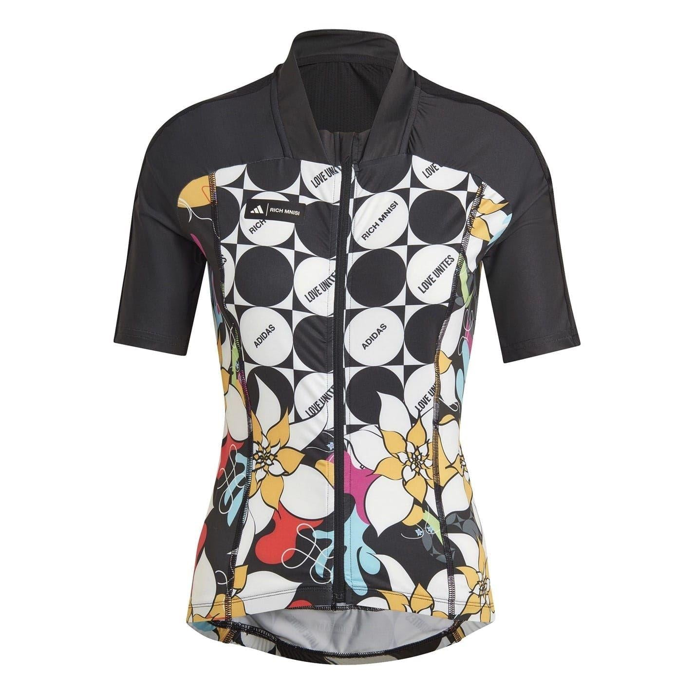 Black - Front - Adidas Womens-Ladies Pride Cycling Jersey
