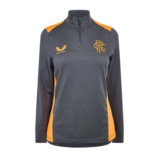 True Red - Front - Castore Womens-Ladies Rangers FC Lightweight Training Fleece Top