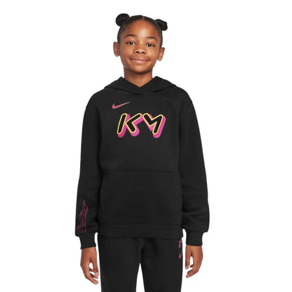 Black-Pink - Side - Nike Childrens-Kids Mbappe Hoodie